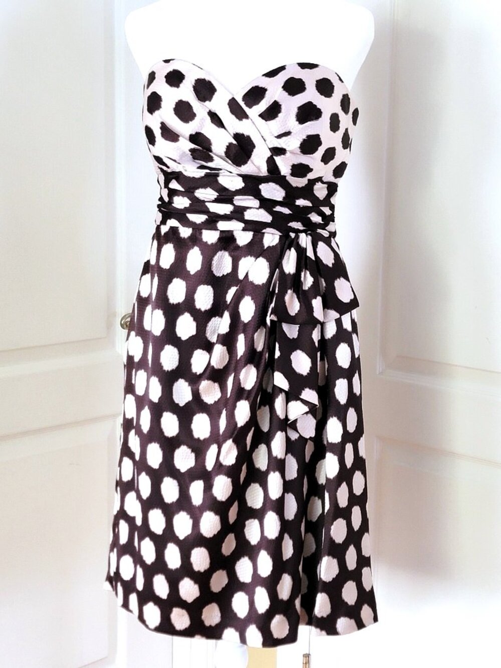MAX AND CLEO POLKA DOT COCKTAIL DRESS